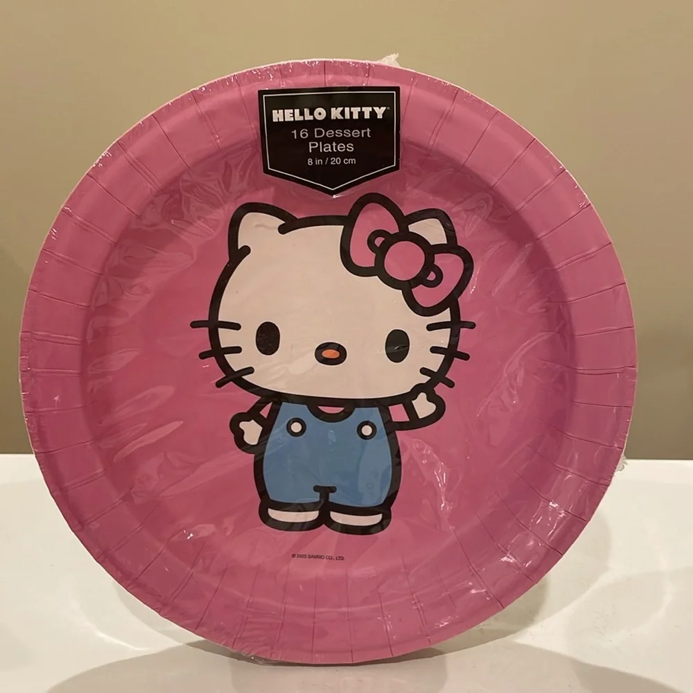 New Sanrio Pink Hello Kitty Party Supplies- Paper Plates / Napkins